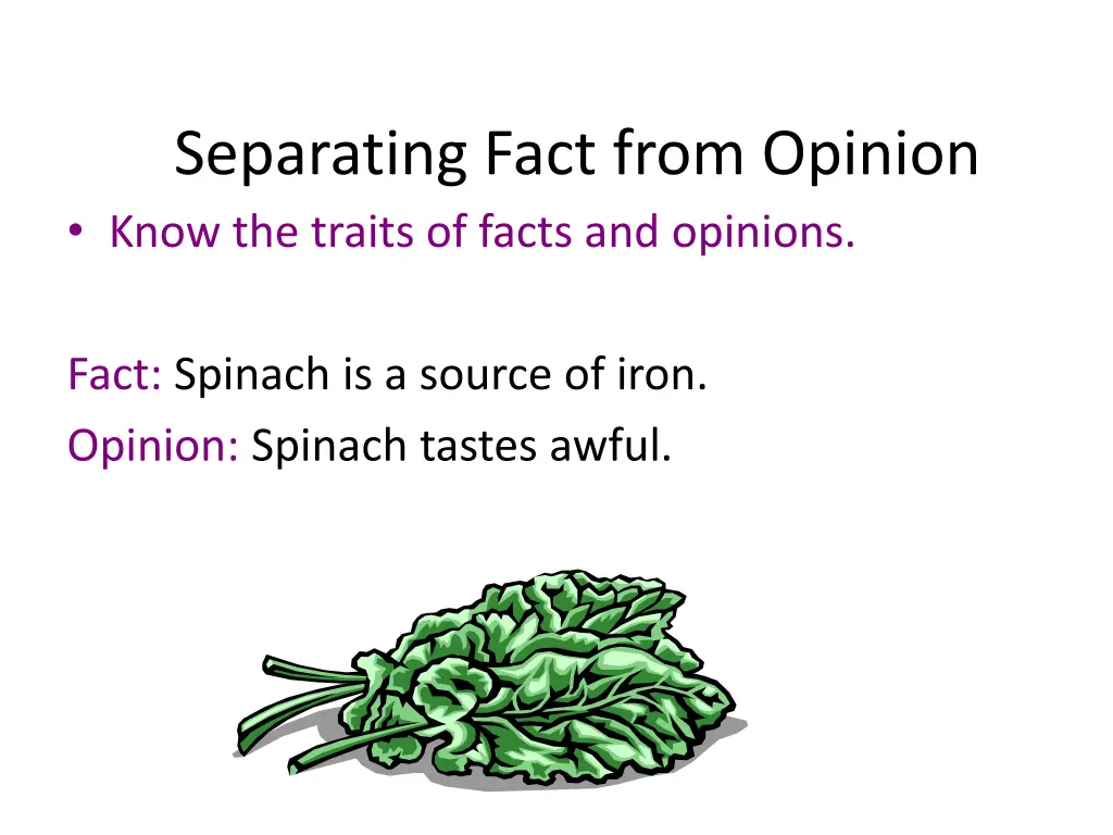 separating fact from opinion know the traits