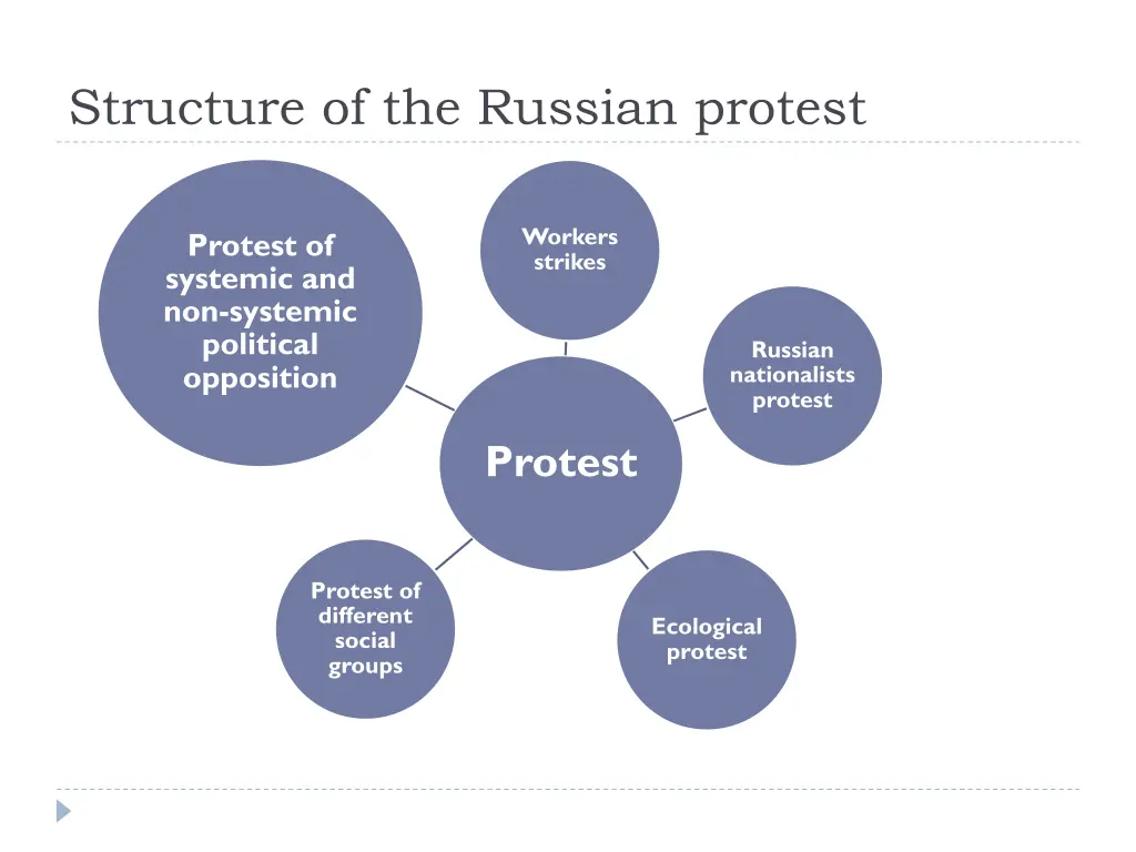 structure of the russian protest