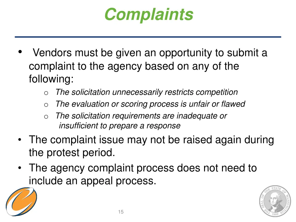 complaints