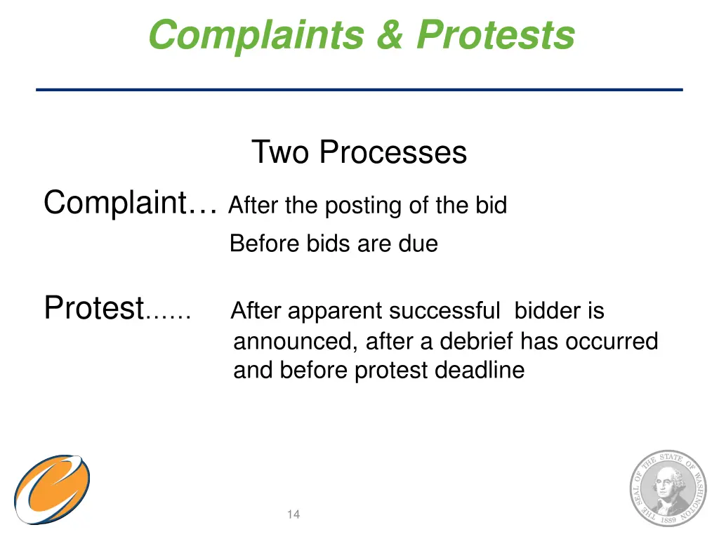 complaints protests