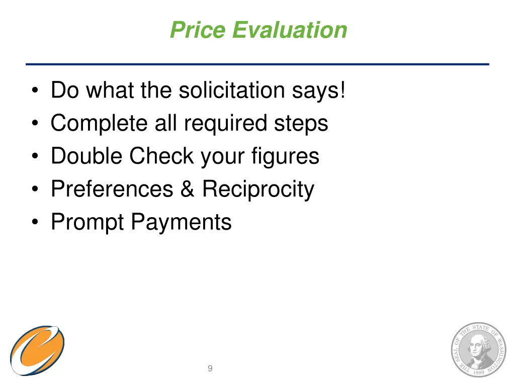 price evaluation