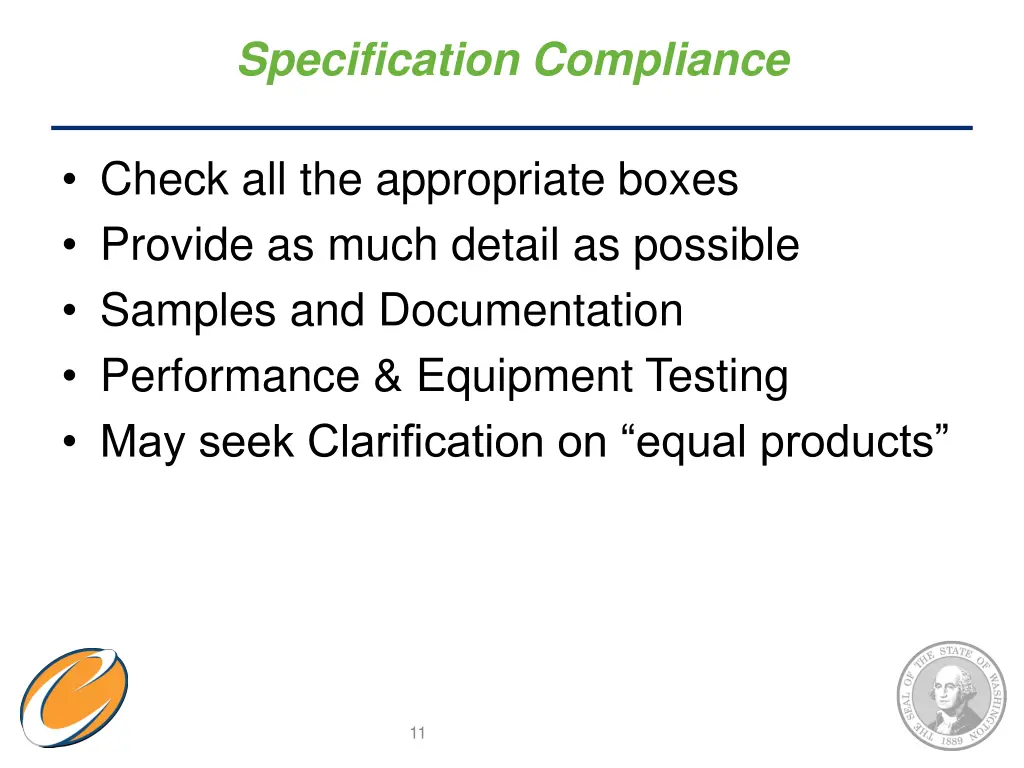 specification compliance