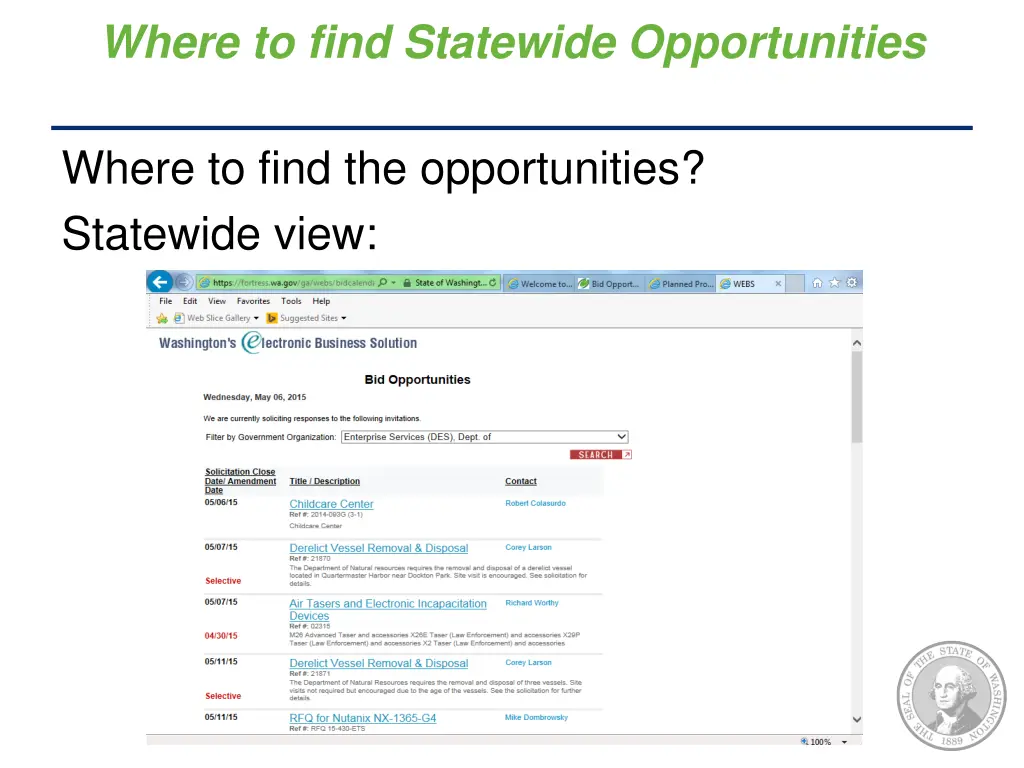 where to find statewide opportunities 1