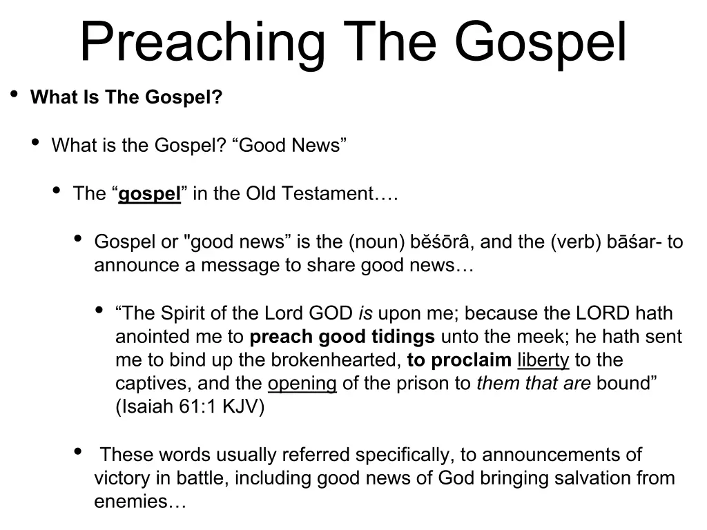 preaching the gospel what is the gospel 1