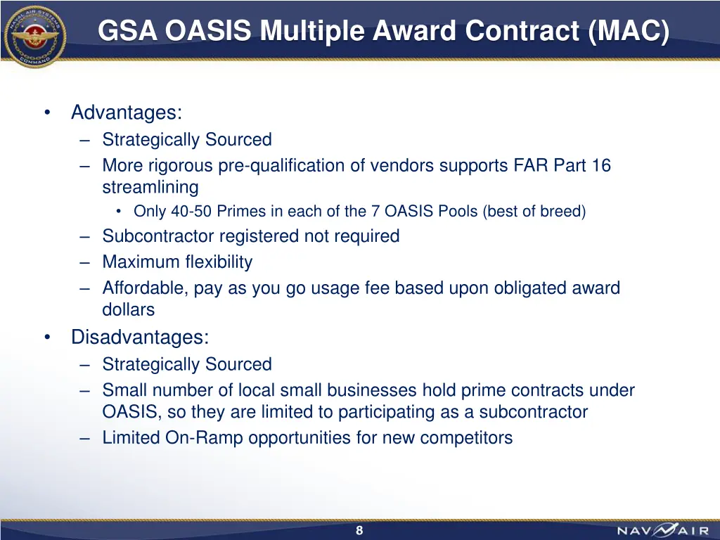 gsa oasis multiple award contract mac