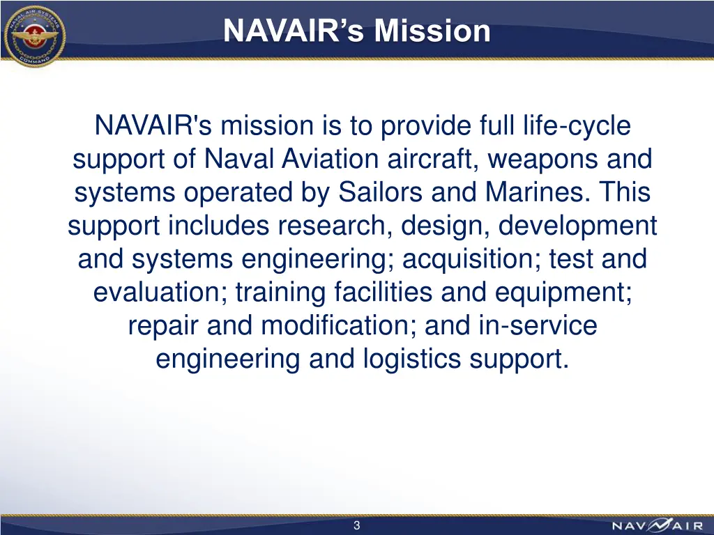 navair s mission