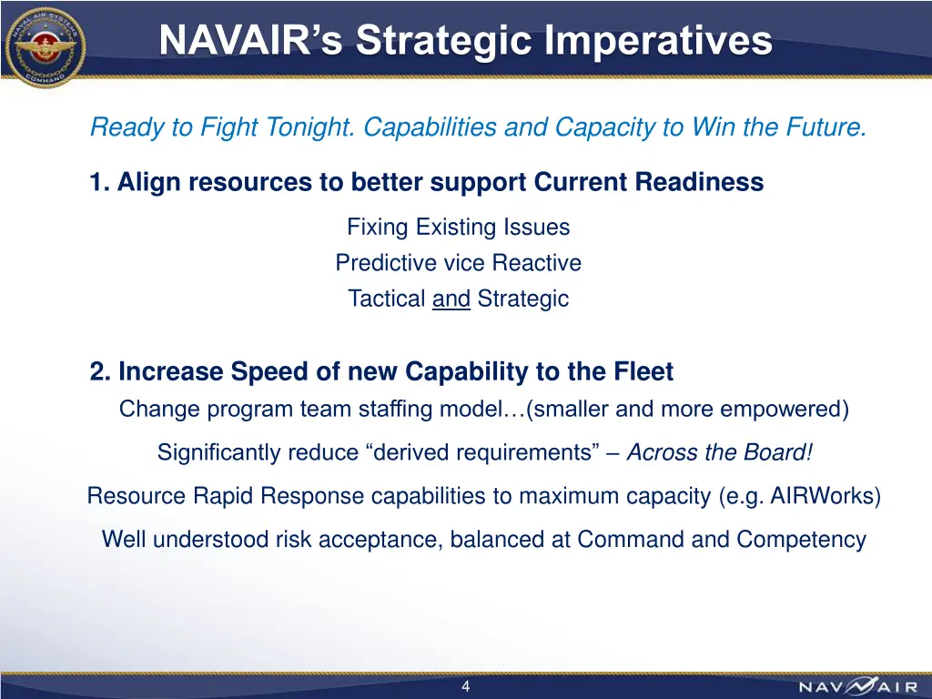 navair s strategic imperatives