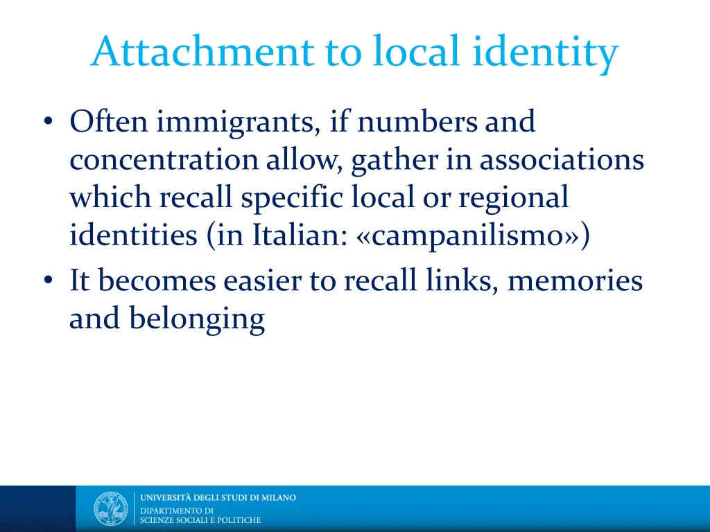 attachment to local identity