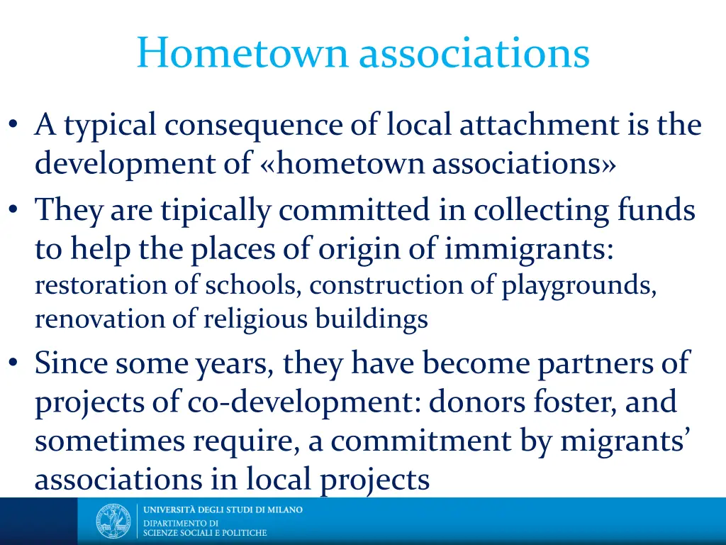 hometown associations