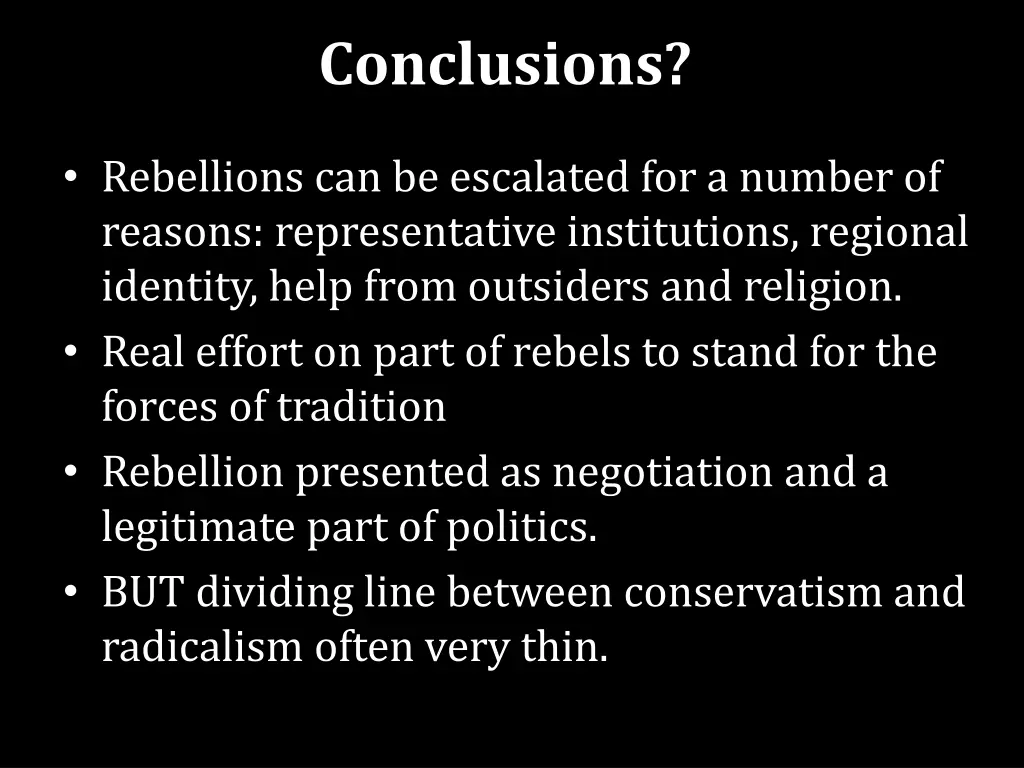 conclusions