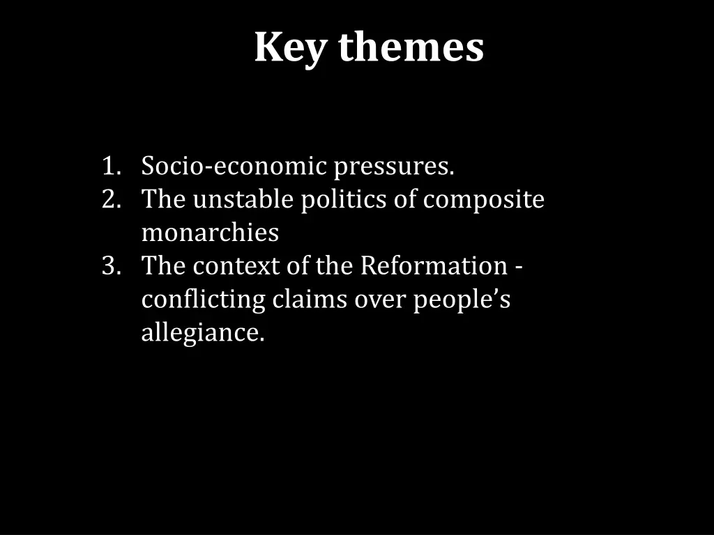 key themes