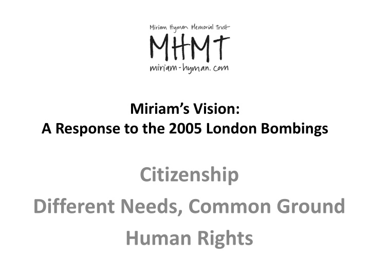 miriam s vision