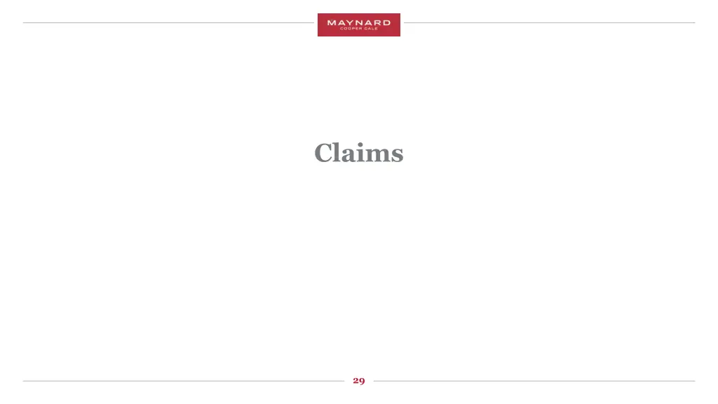 claims