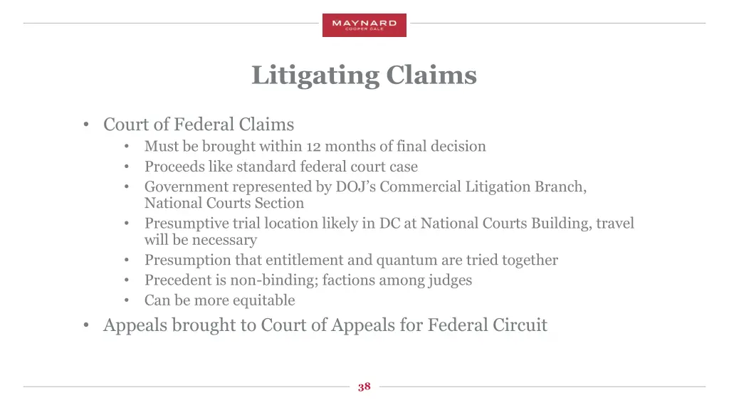 litigating claims 1