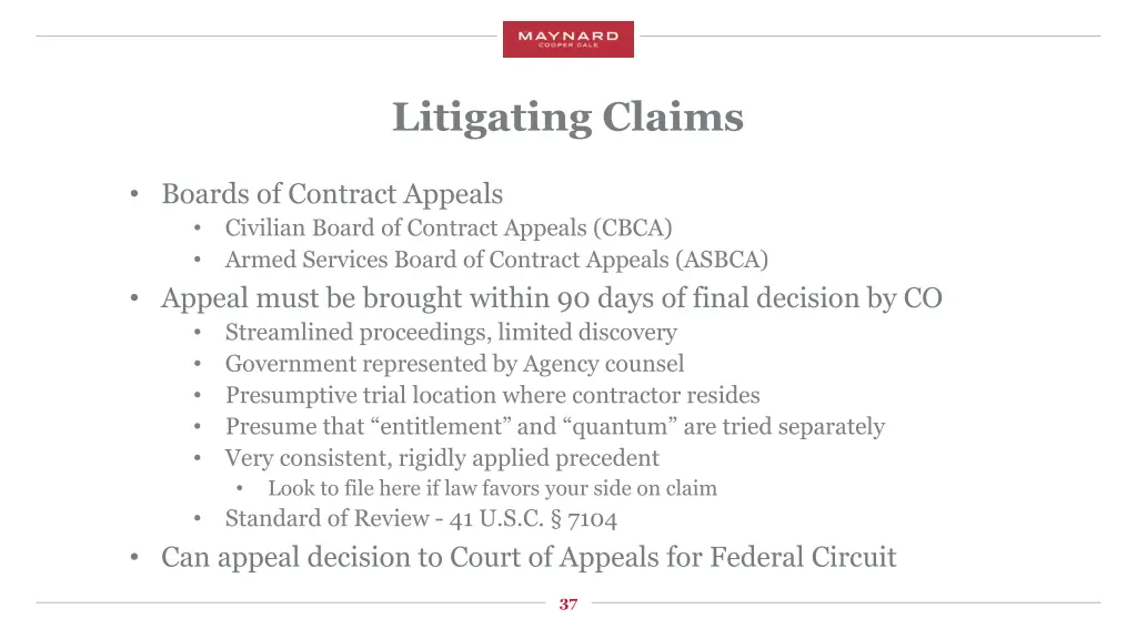 litigating claims