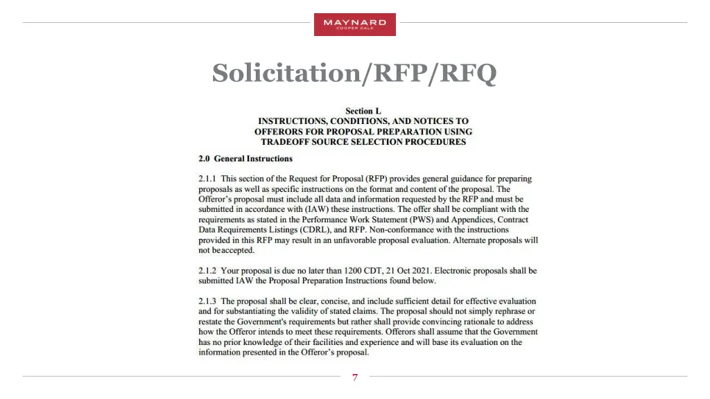 solicitation rfp rfq 1