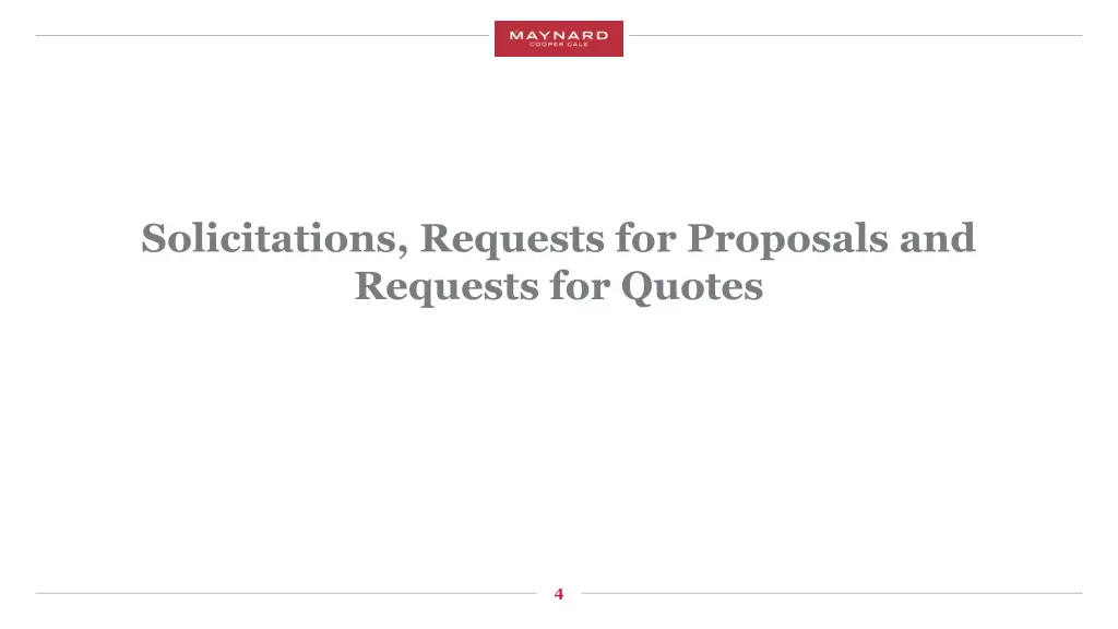 solicitations requests for proposals and requests