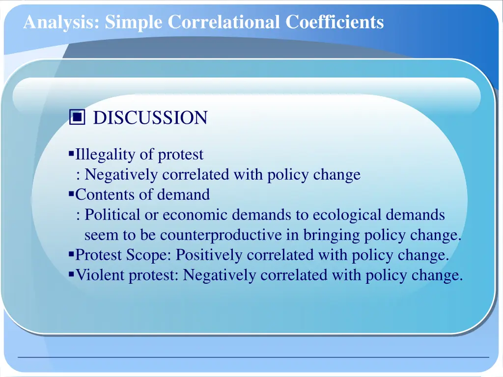 analysis simple correlational coefficients 1