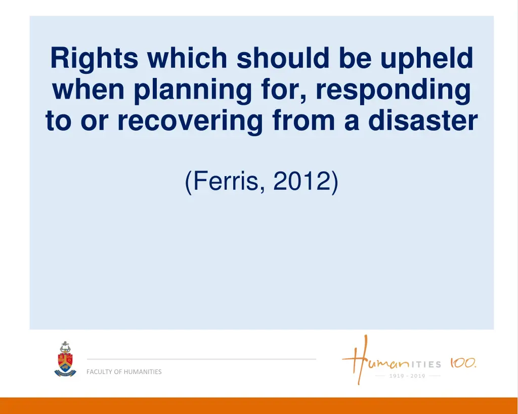 rights which should be upheld when planning