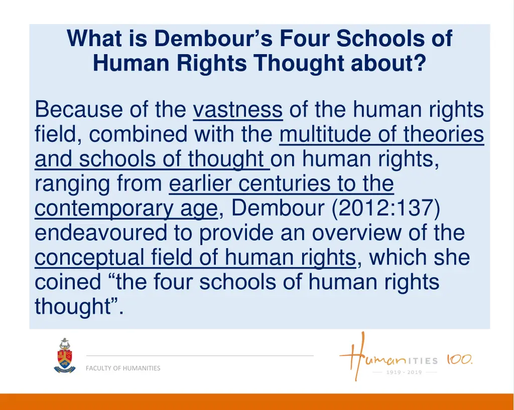 what is dembour s four schools of human rights