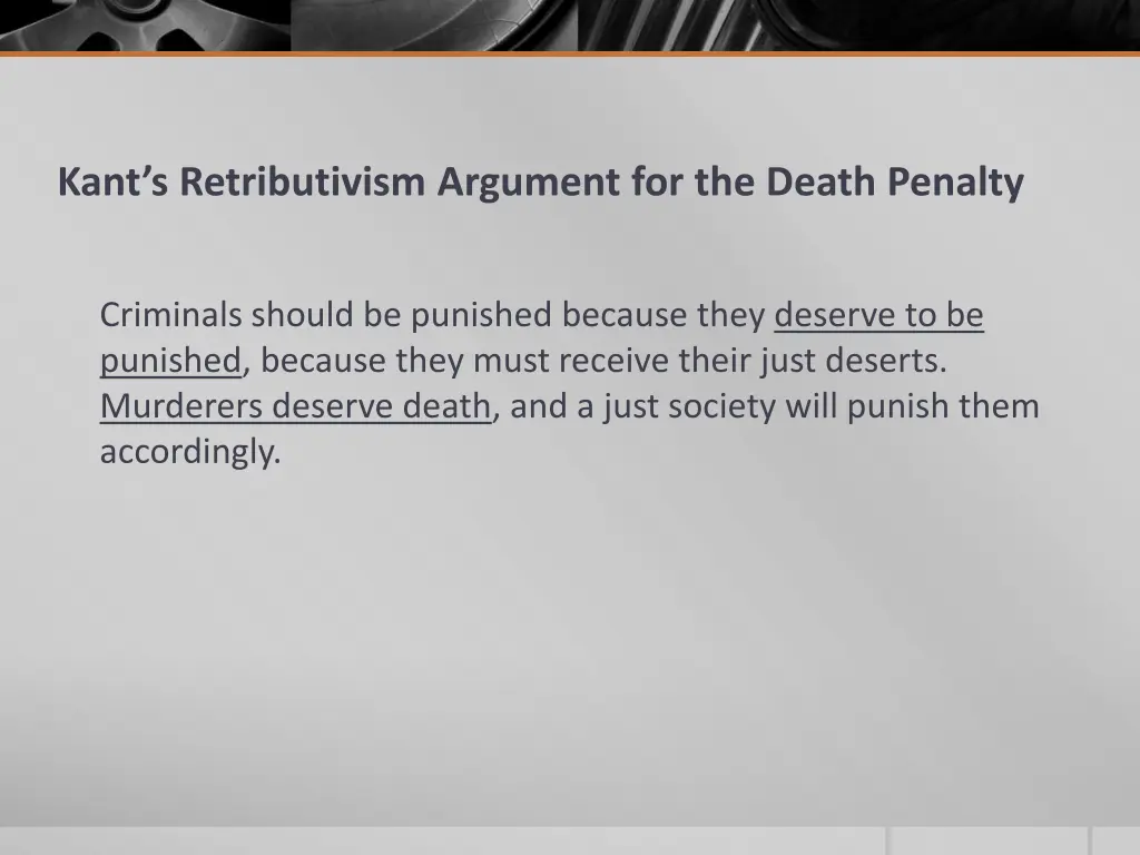 kant s retributivism argument for the death