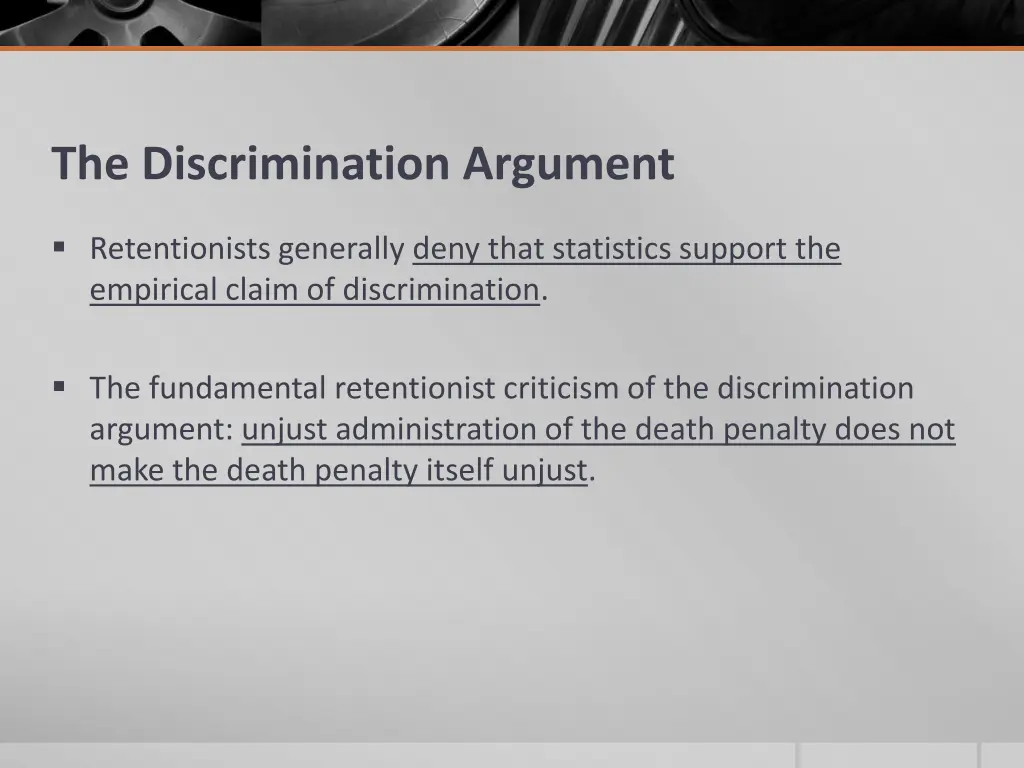 the discrimination argument