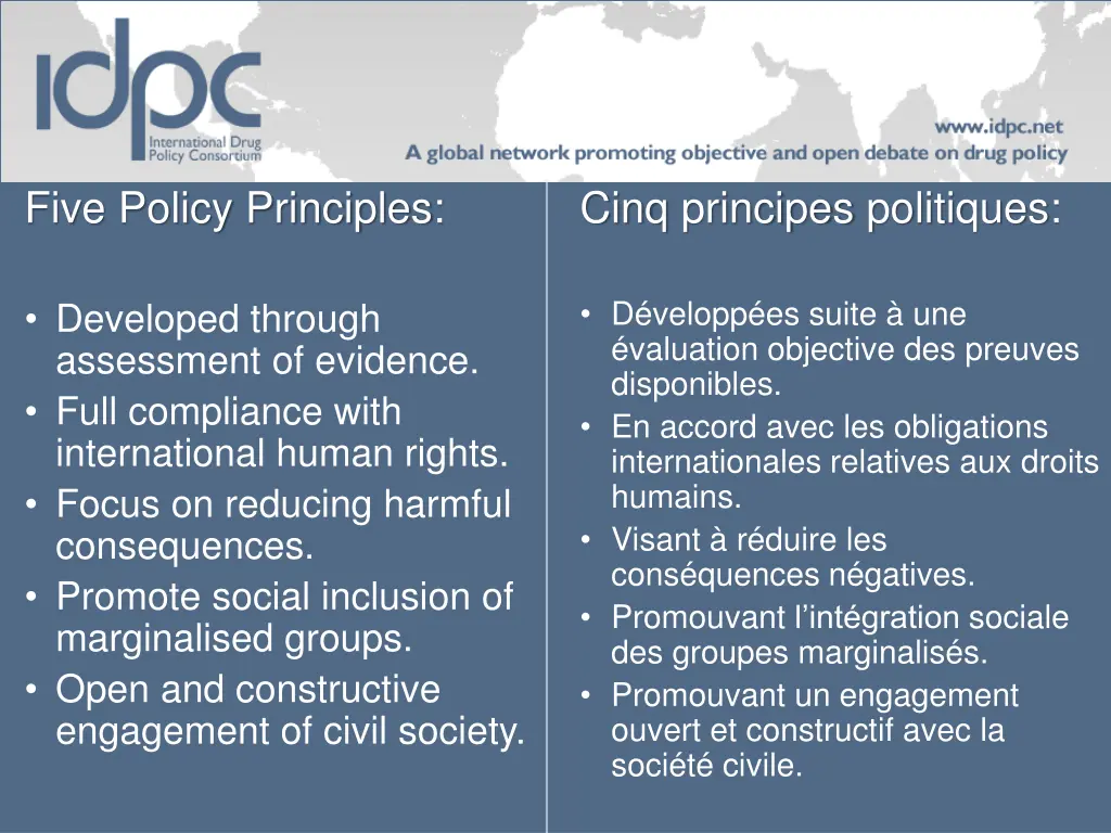 five policy principles