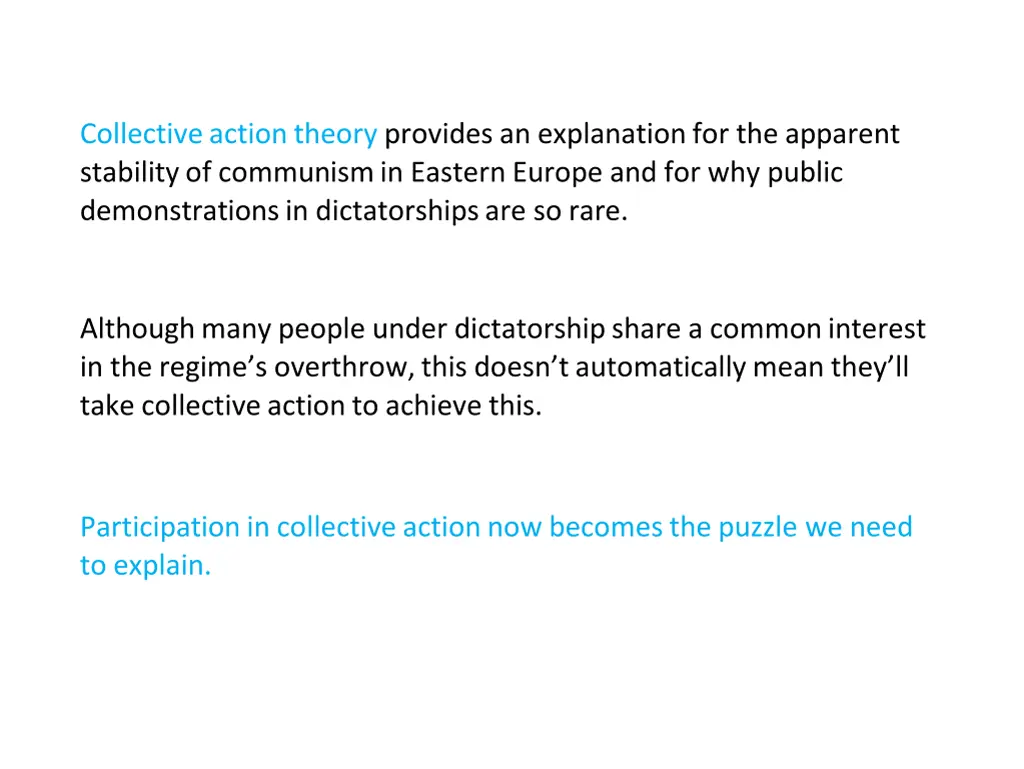 collective action theory provides an explanation 1