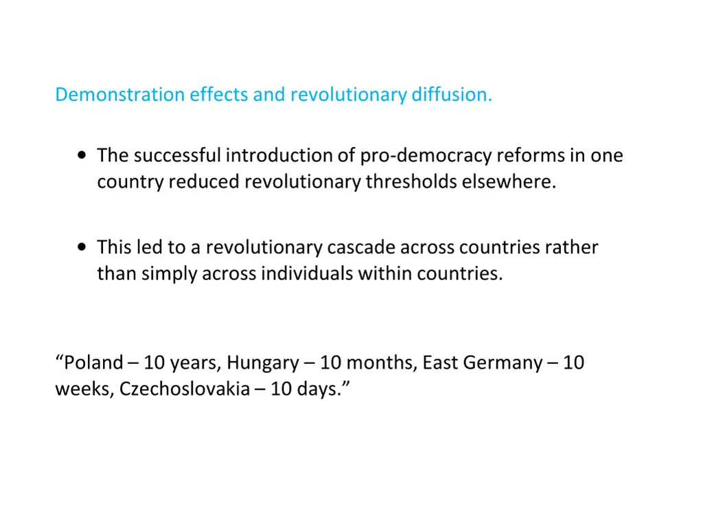 demonstration effects and revolutionary diffusion