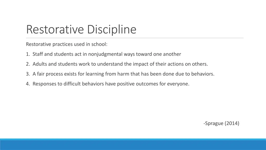 restorative discipline