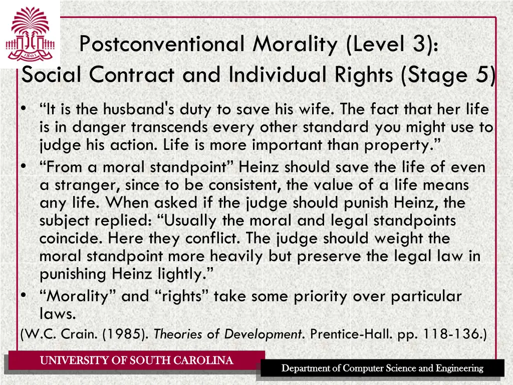 postconventional morality level 3 social contract