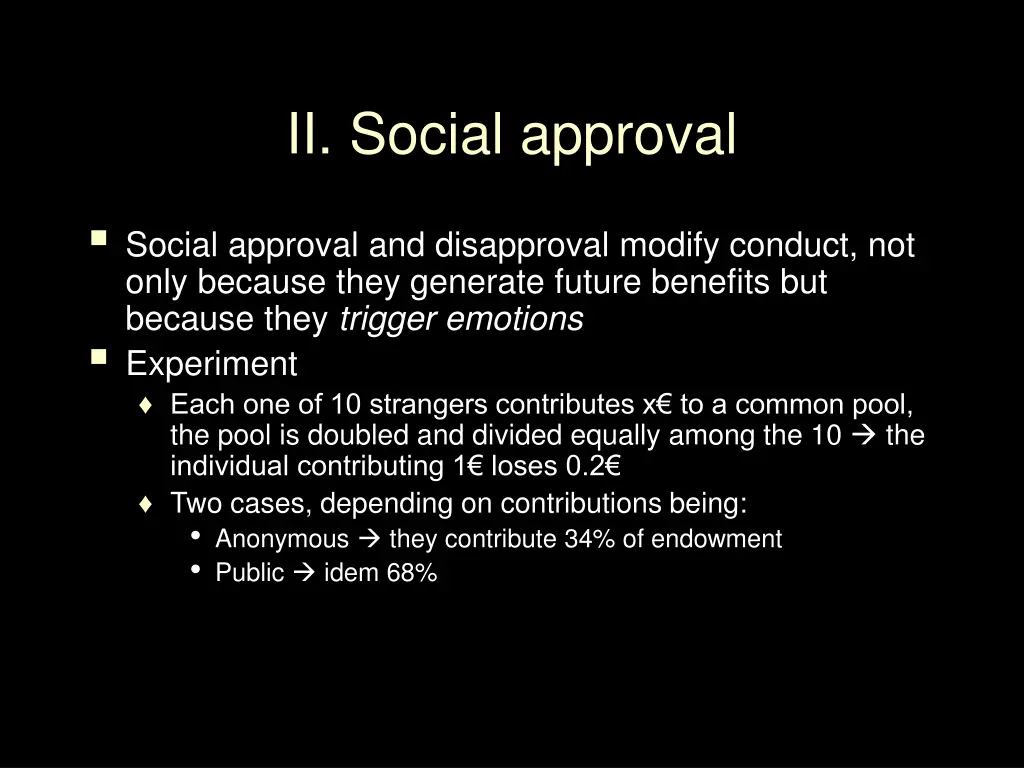 ii social approval