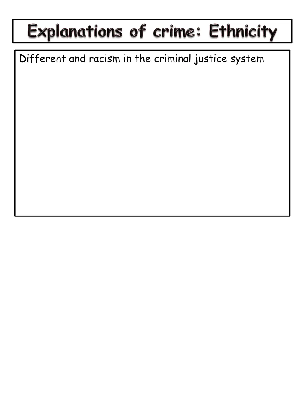 different and racism in the criminal justice