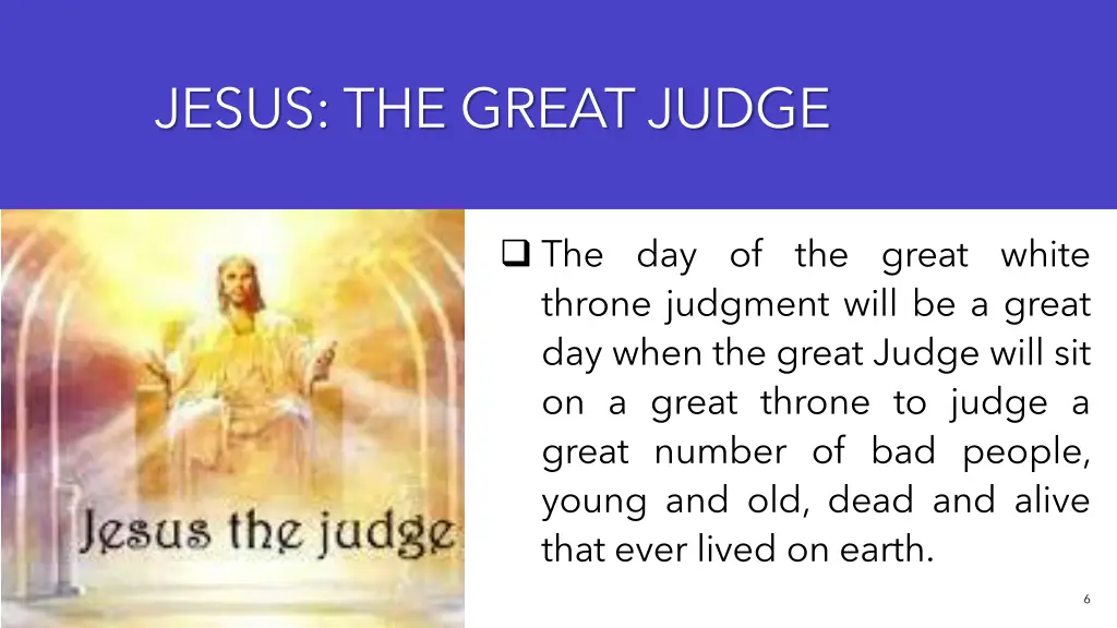 jesus the great judge