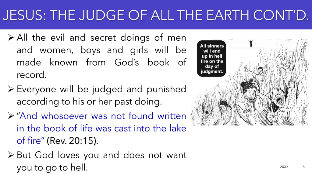 jesus the judge of all the earth cont d