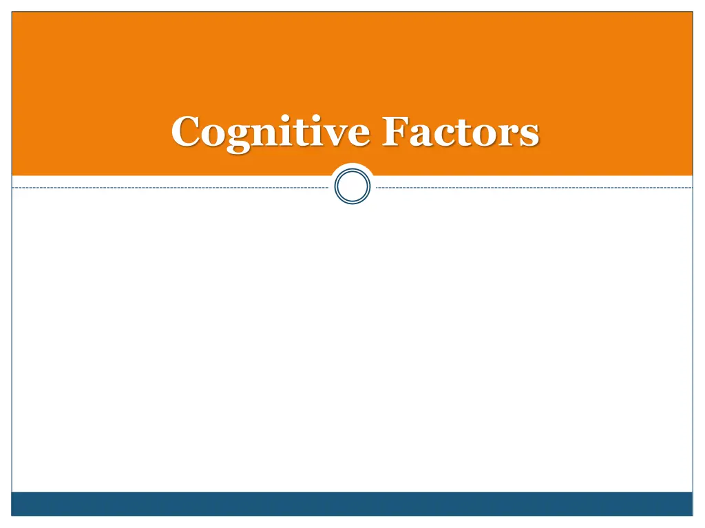 cognitive factors