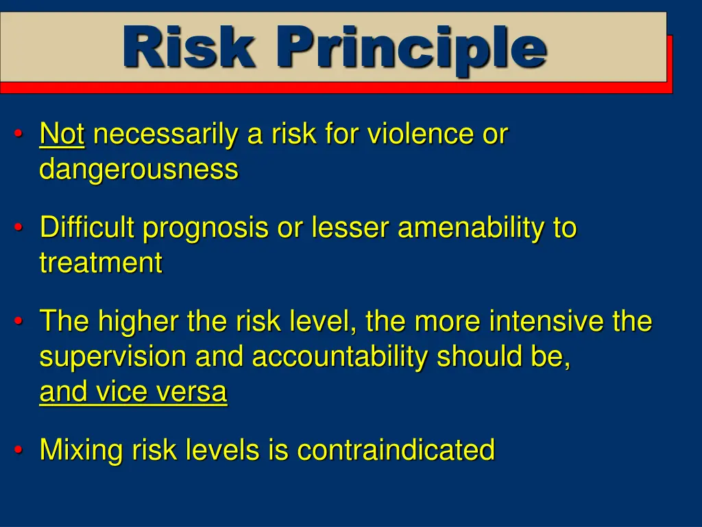 risk principle