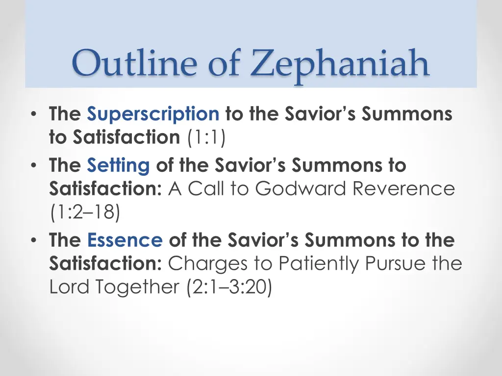 outline of zephaniah