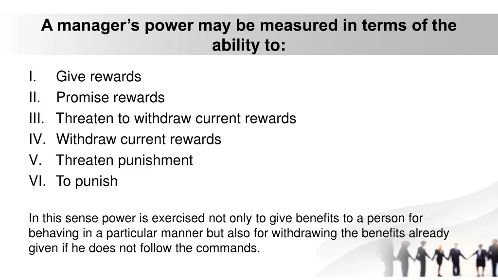 a manager s power may be measured in terms