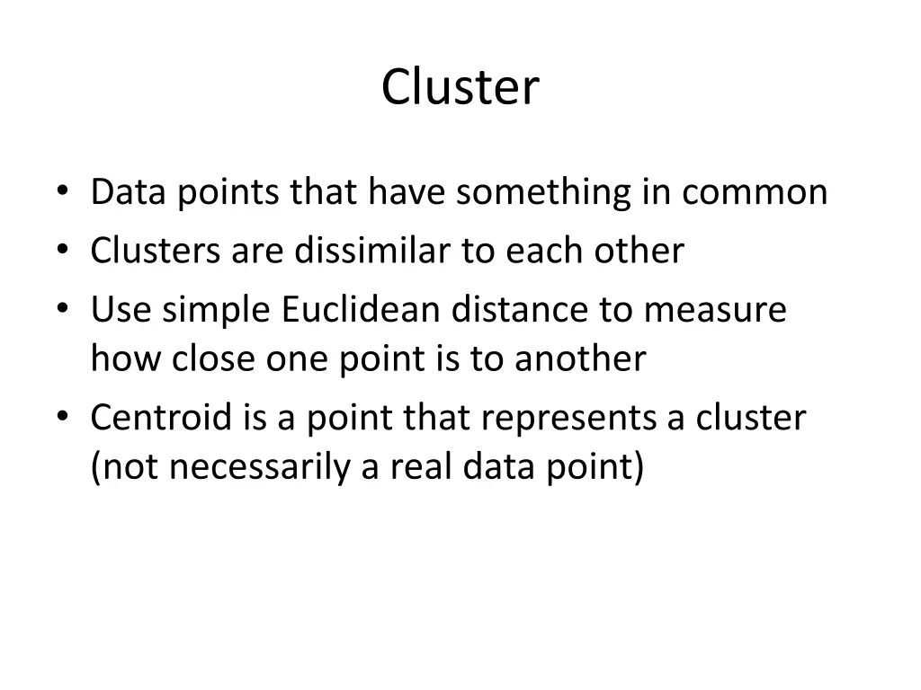 cluster