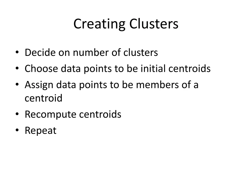 creating clusters