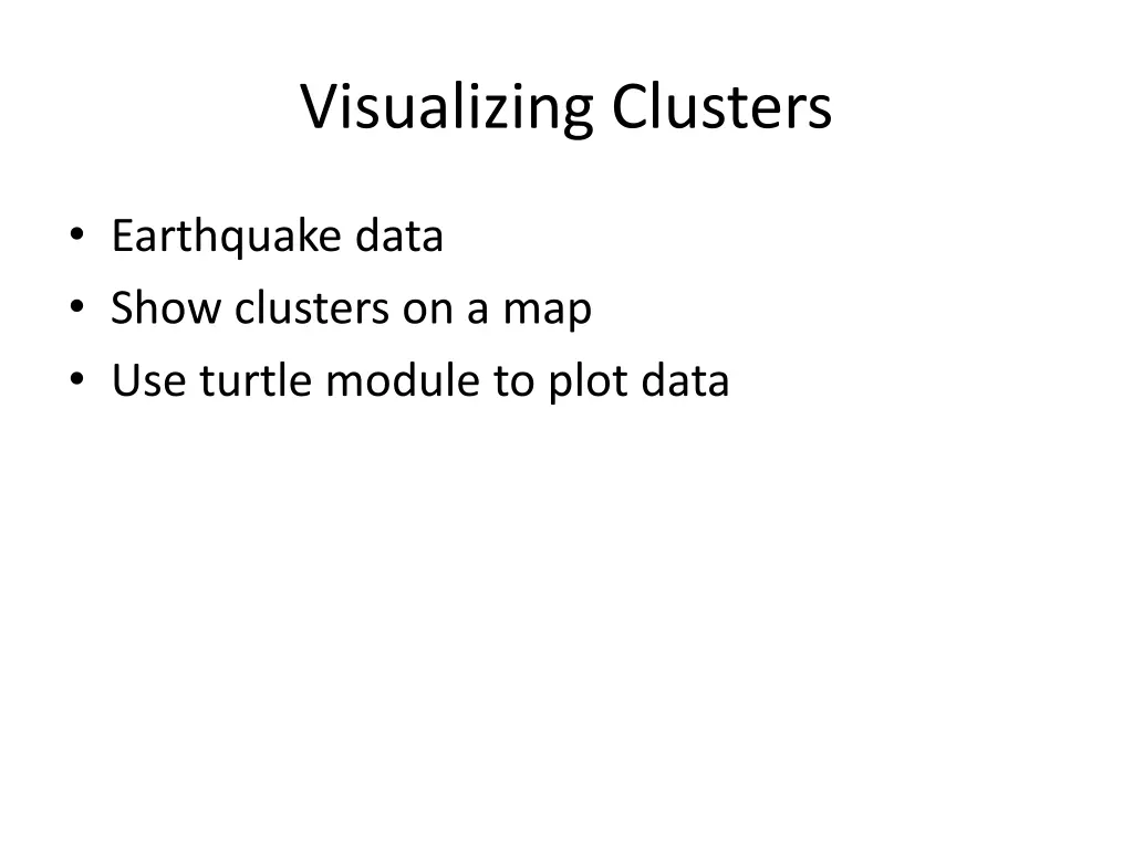 visualizing clusters