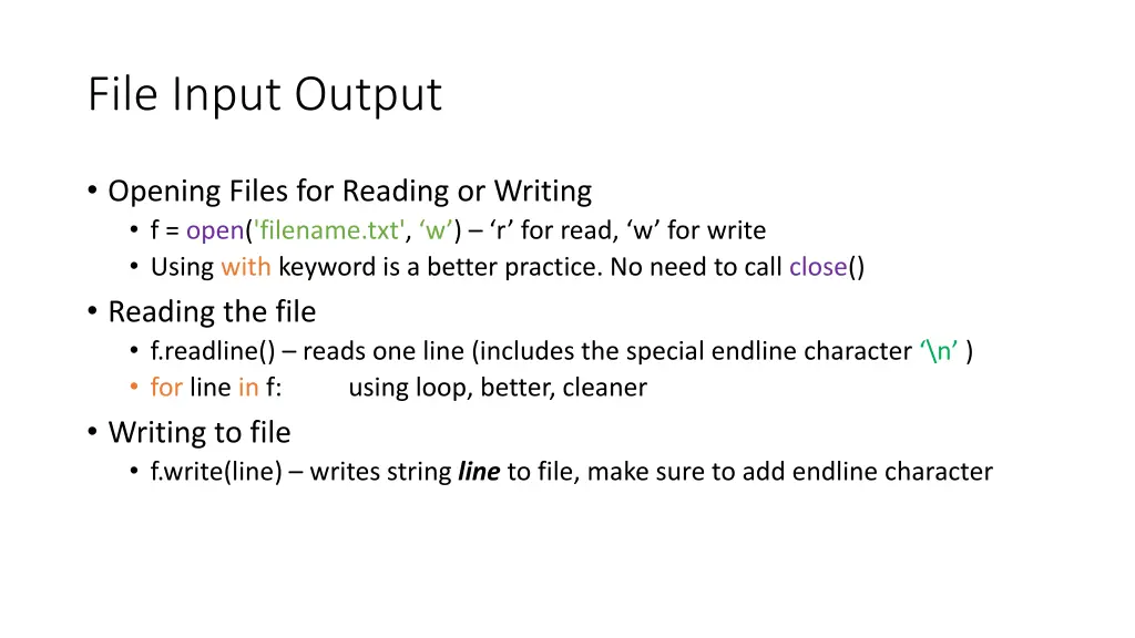 file input output