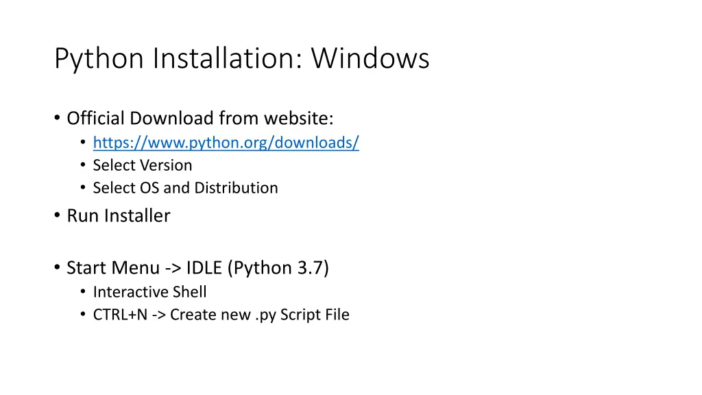 python installation windows