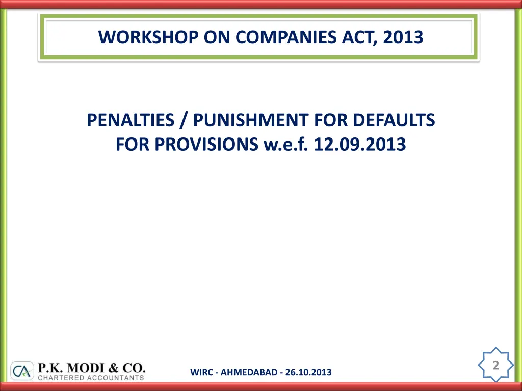 workshop on companies act 2013 1