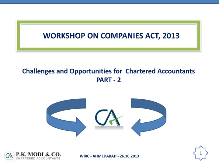 workshop on companies act 2013