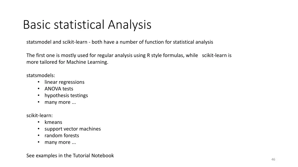 basic statistical analysis