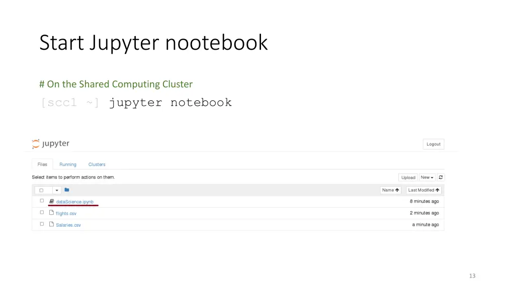 start jupyter nootebook