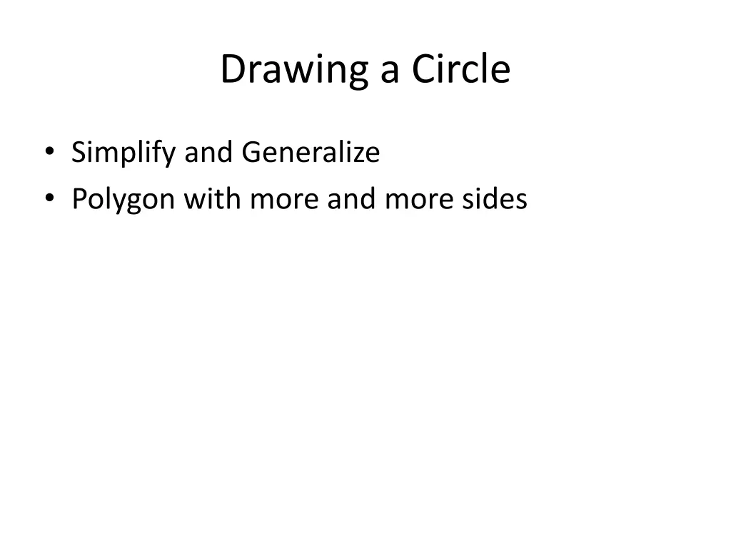 drawing a circle