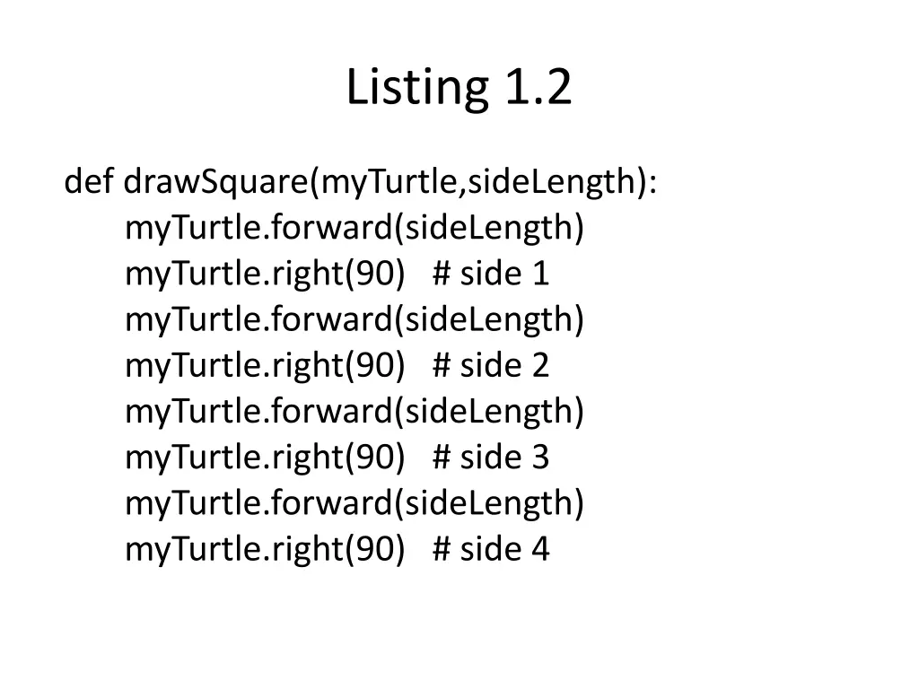 listing 1 2